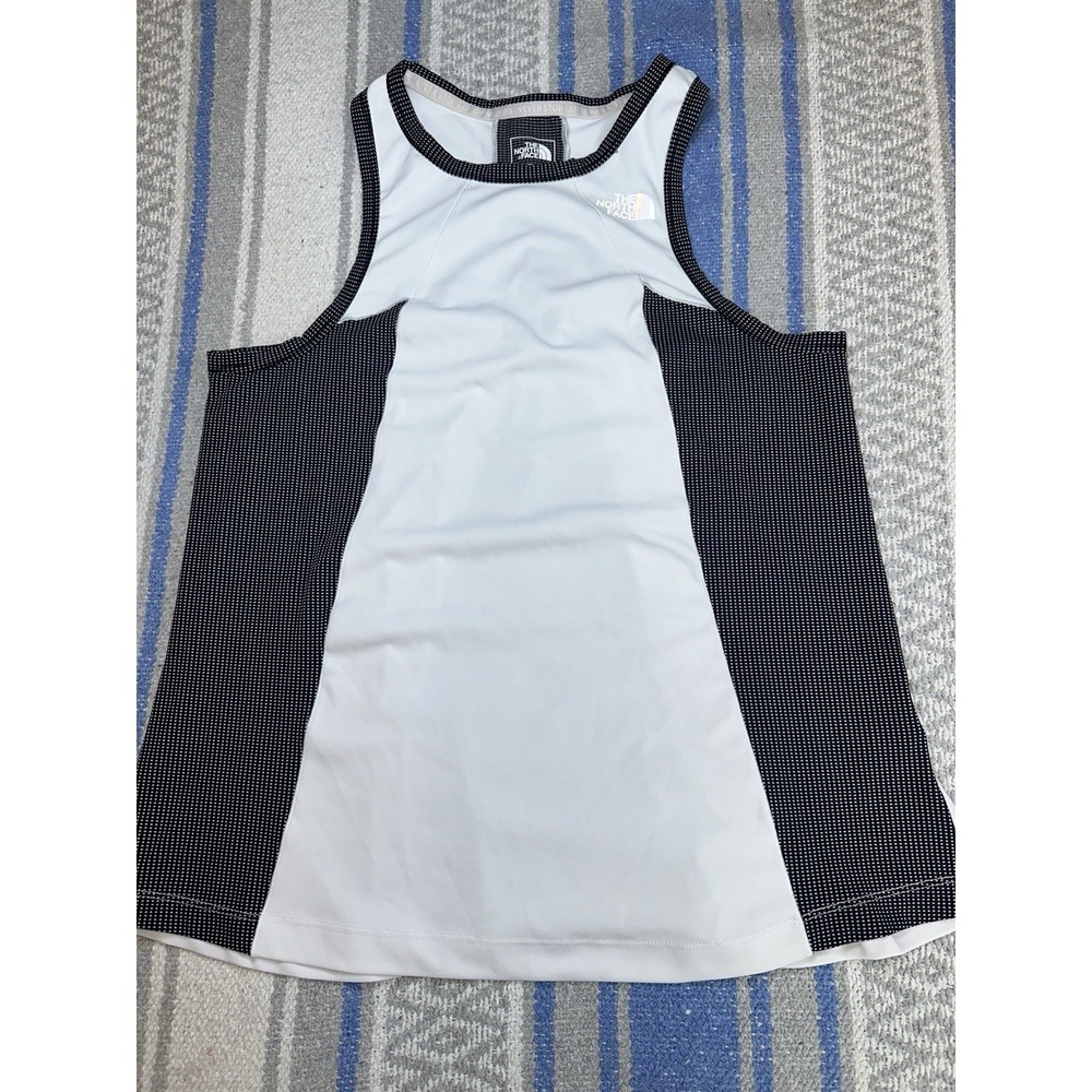 The North Face Women's FlashDry Athletic Tank‎ Top Size Small White Black